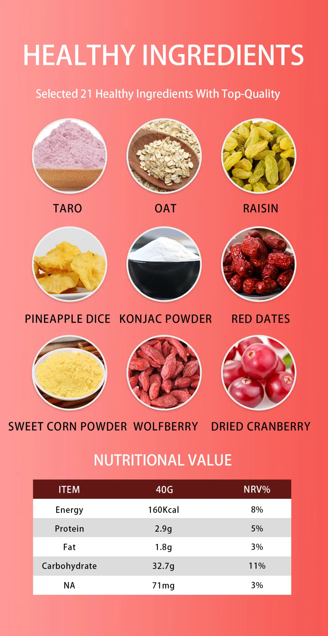 Lzy Breakfast Meal High Satiety Energy Konjac Congee Sweet Potato Flavor Wholesale From Factory with Competitive Price